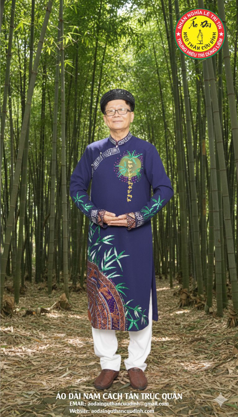 ÁO DÀI NAM CÁCH TÂN TRÚC QUÂN 140126