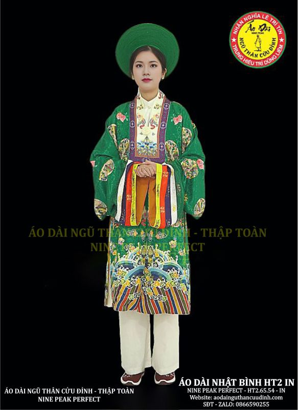 ÁO NHẬT BÌNH XANH LÁ VẢI GẤM