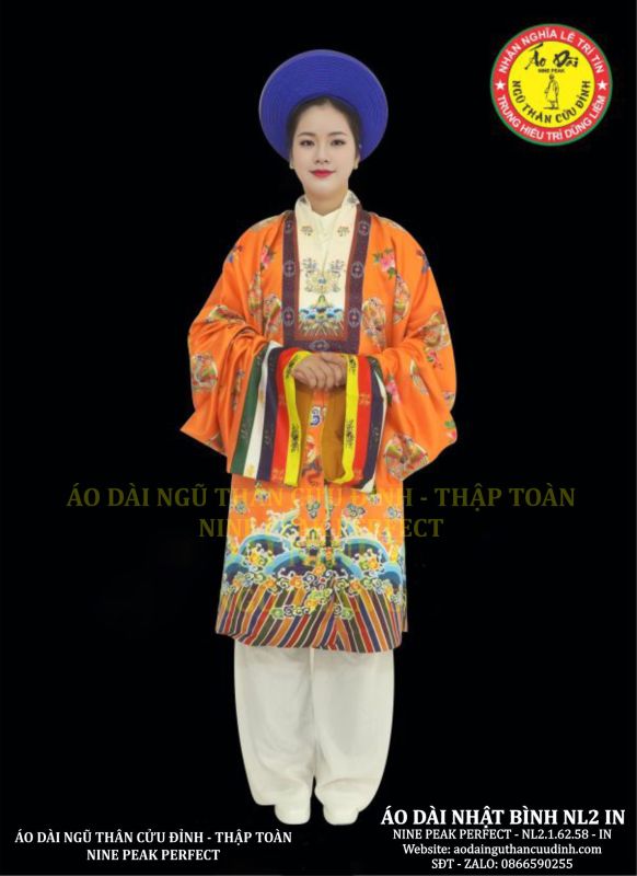 ÁO NHẬT BÌNH CAM VẢI TAFTA