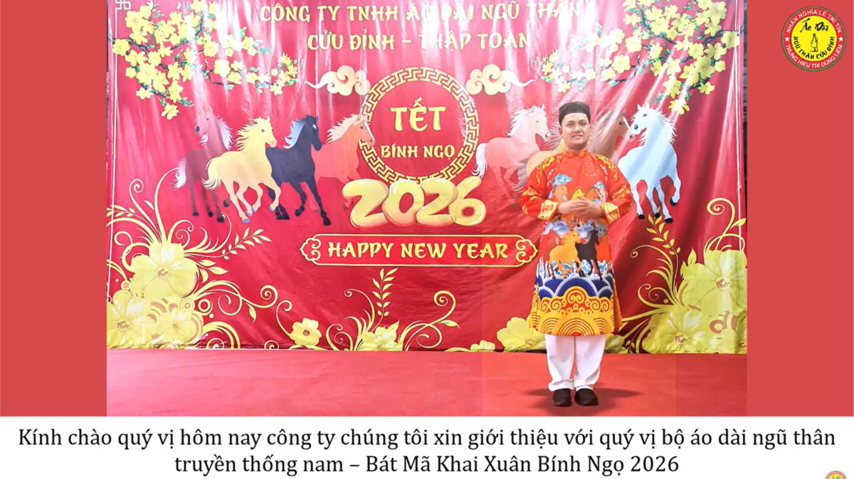 01 - BỘ &Aacute;O D&Agrave;I NGŨ TH&Acirc;N TRUYỀN THỐNG ĐƯƠNG ĐẠI - B&Aacute;T M&Atilde; KHAI XU&Acirc;N H&Agrave; VĂN LỢI ( NAM)