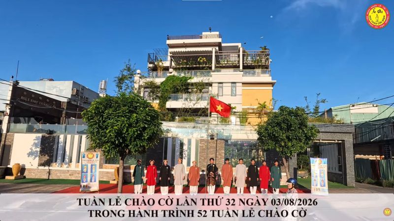 TUẦN LỄ 32 - 52 TUẦN LỄ MẶC &Aacute;O D&Agrave;I CH&Agrave;O CỜ C&Ocirc;NG TY TNHH &Aacute;O D&Agrave;I CỬU ĐỈNH - THẬP TO&Agrave;N
