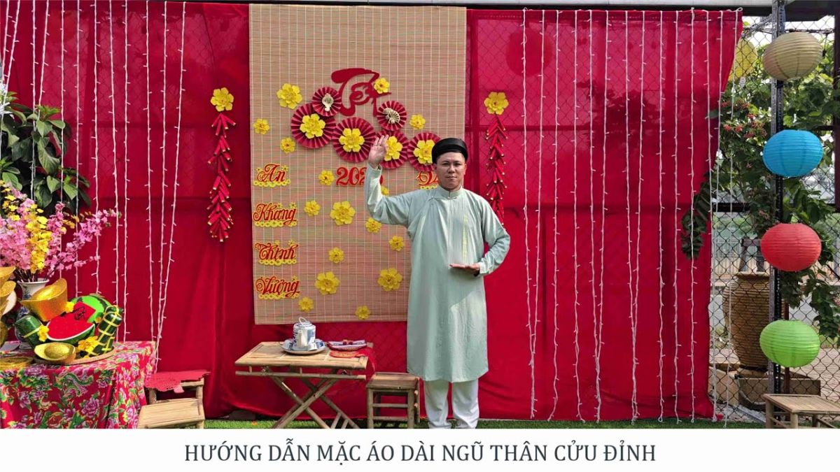 HƯỚNG DẪN MẶC &Aacute;O D&Agrave;I NGŨ TH&Acirc;N CỬU ĐỈNH &ndash; HVL