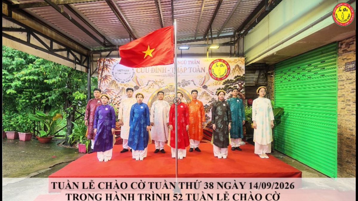 TUẦN LỄ 38 - 52 TUẦN LỄ MẶC &Aacute;O D&Agrave;I CH&Agrave;O CỜ C&Ocirc;NG TY TNHH &Aacute;O D&Agrave;I CỬU ĐỈNH - THẬP TO&Agrave;N