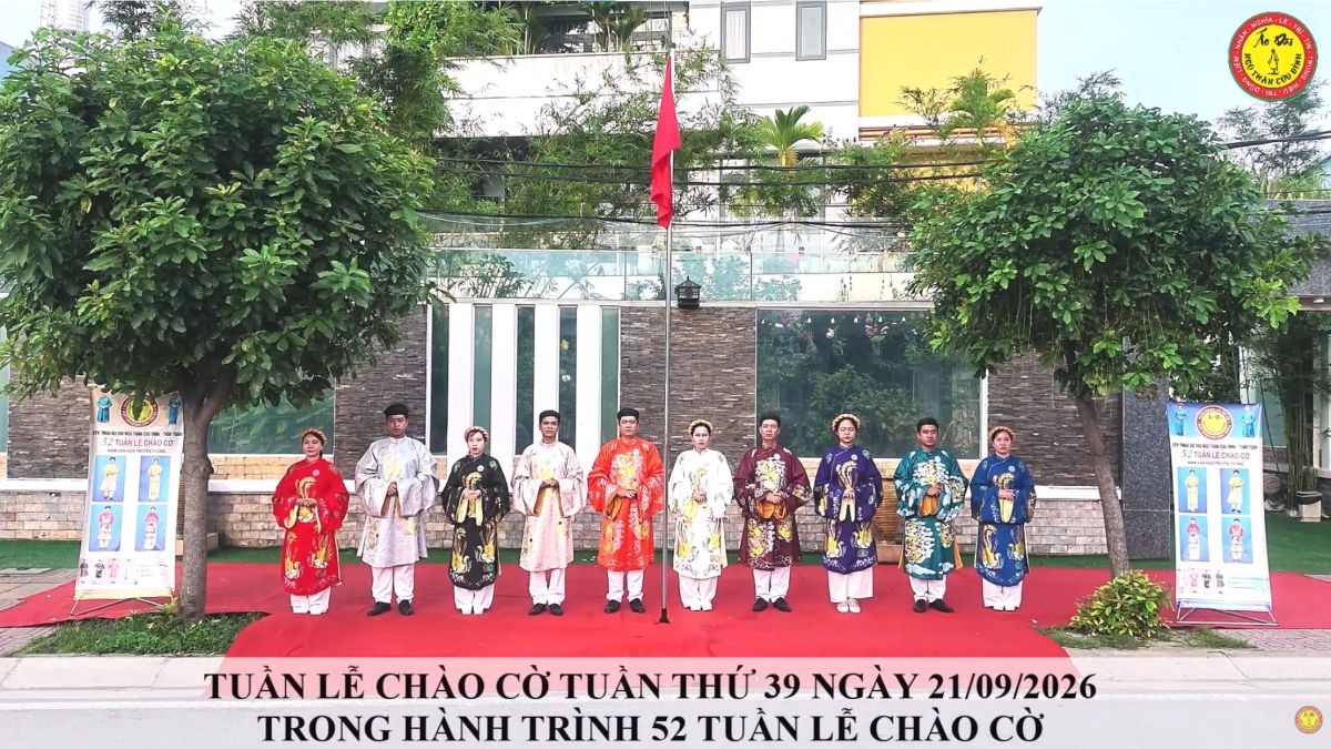 TUẦN LỄ 39 - 52 TUẦN LỄ MẶC &Aacute;O D&Agrave;I CH&Agrave;O CỜ C&Ocirc;NG TY TNHH &Aacute;O D&Agrave;I CỬU ĐỈNH - THẬP TO&Agrave;N