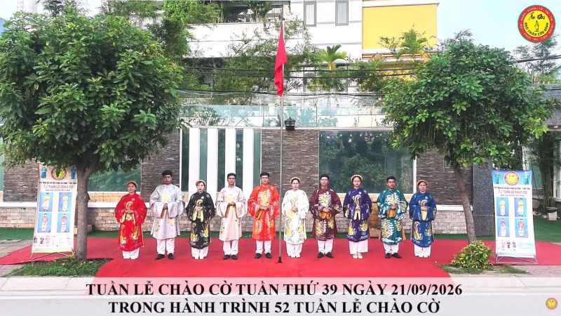 TUẦN LỄ 39 - 52 TUẦN LỄ MẶC &Aacute;O D&Agrave;I CH&Agrave;O CỜ C&Ocirc;NG TY TNHH &Aacute;O D&Agrave;I CỬU ĐỈNH - THẬP TO&Agrave;N