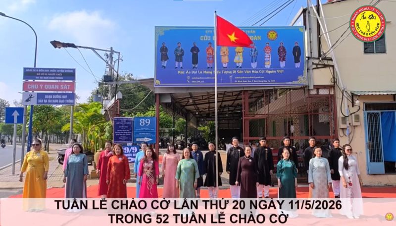 TUẦN THỨ 20 &ndash; 52 TUẦN LỄ MẶC &Aacute;O D&Agrave;I CH&Agrave;O CỜ C&Ocirc;NG TY TNHH &Aacute;O D&Agrave;I NGŨ TH&Acirc;N CỬU ĐỈNH &ndash; THẬP TO&Agrave;N