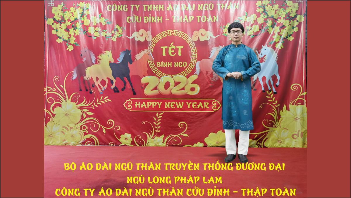 BỘ &Aacute;O D&Agrave;I NGŨ TH&Acirc;N TRUYỀN THỐNG ĐƯƠNG ĐẠI NGŨ LONG PH&Aacute;P LAM HVL