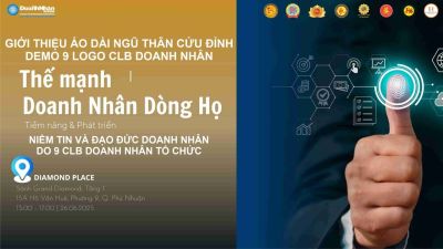 THẾ MẠNH VĂN HÓA DÒNG HỌ TRÊN ÁO DÀI TRUYỀN THỐNG NGŨ THÂN CỬU ĐỈNH