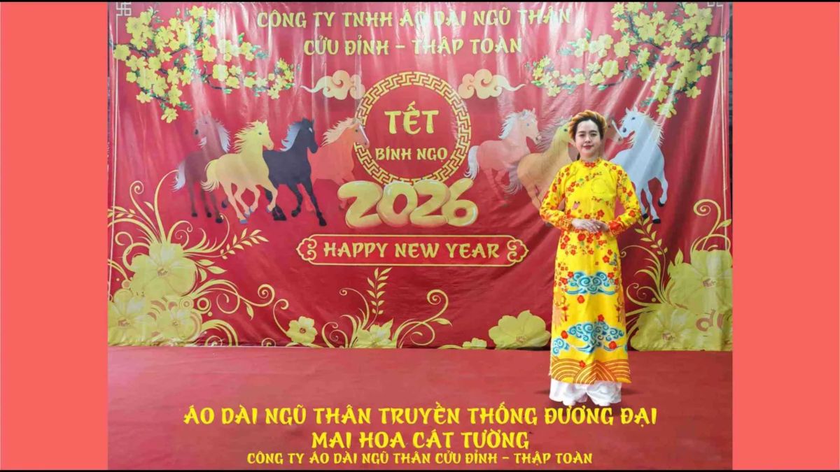 &Aacute;O D&Agrave;I NGŨ TH&Acirc;N TRUYỀN THỐNG ĐƯƠNG ĐẠI (NỮ) - MAI HOA C&Aacute;T TƯỜNG H&Agrave; VĂN LỢI 5