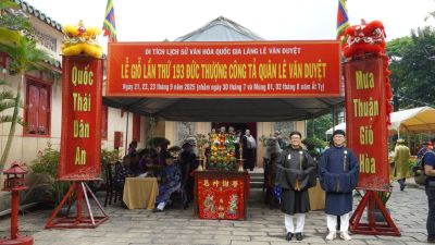 LỄ GIỖ LẦN THỨ 193 ĐỨC THƯỢNG CÔNG TẢ QUÂN LÊ VĂN DUYỆT (1832 – 2025)